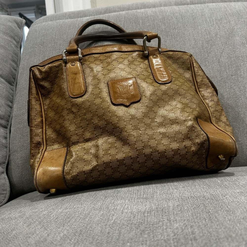 Celine Brown Leather Women's Briefcase
